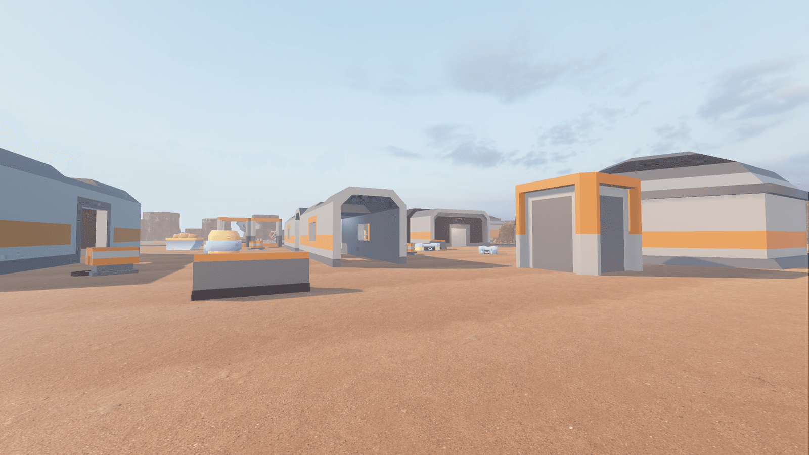 Colony Outpost (prototype map): Colony center: habitat modules and hangars