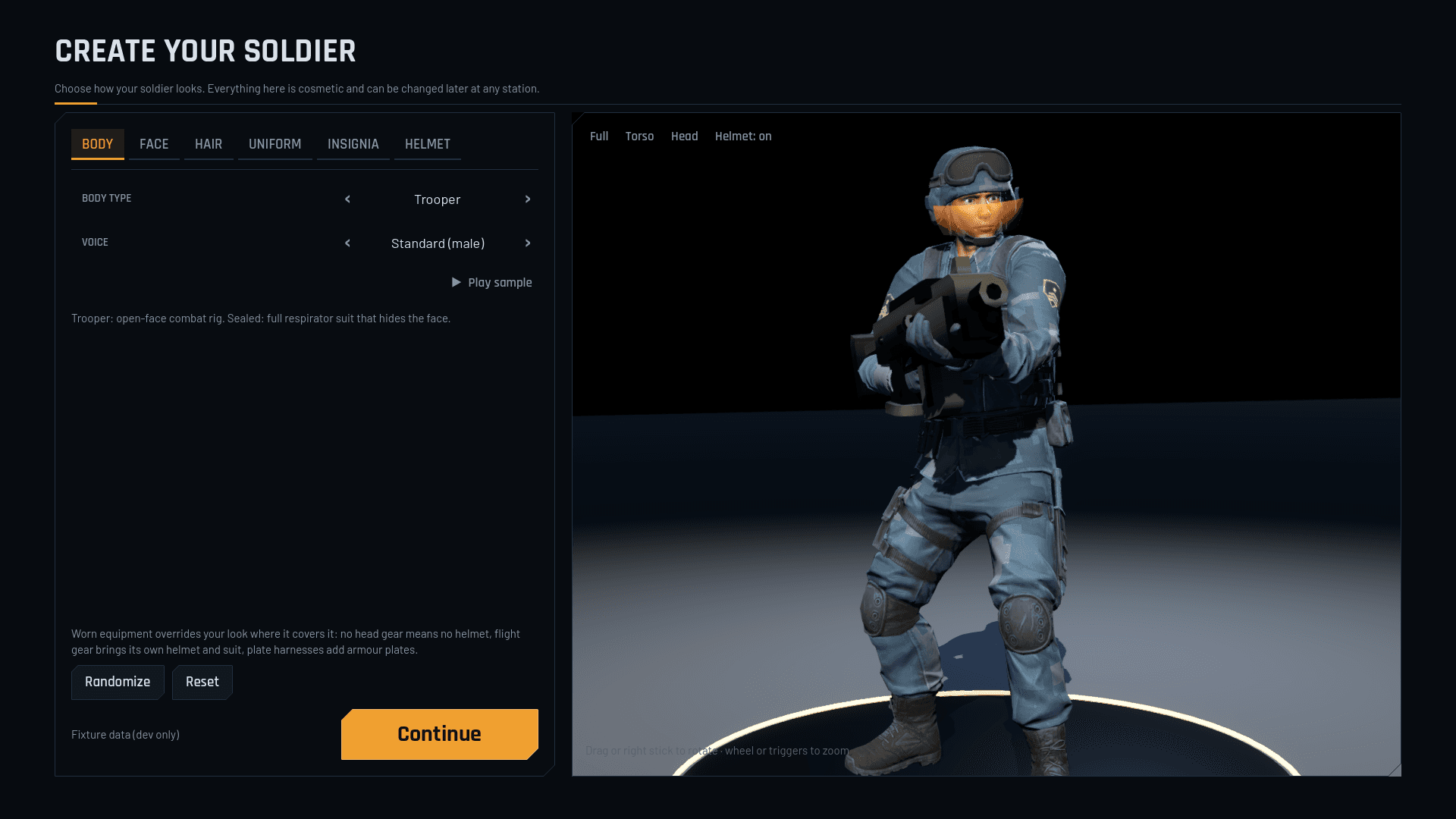 Other captures: Character creator en