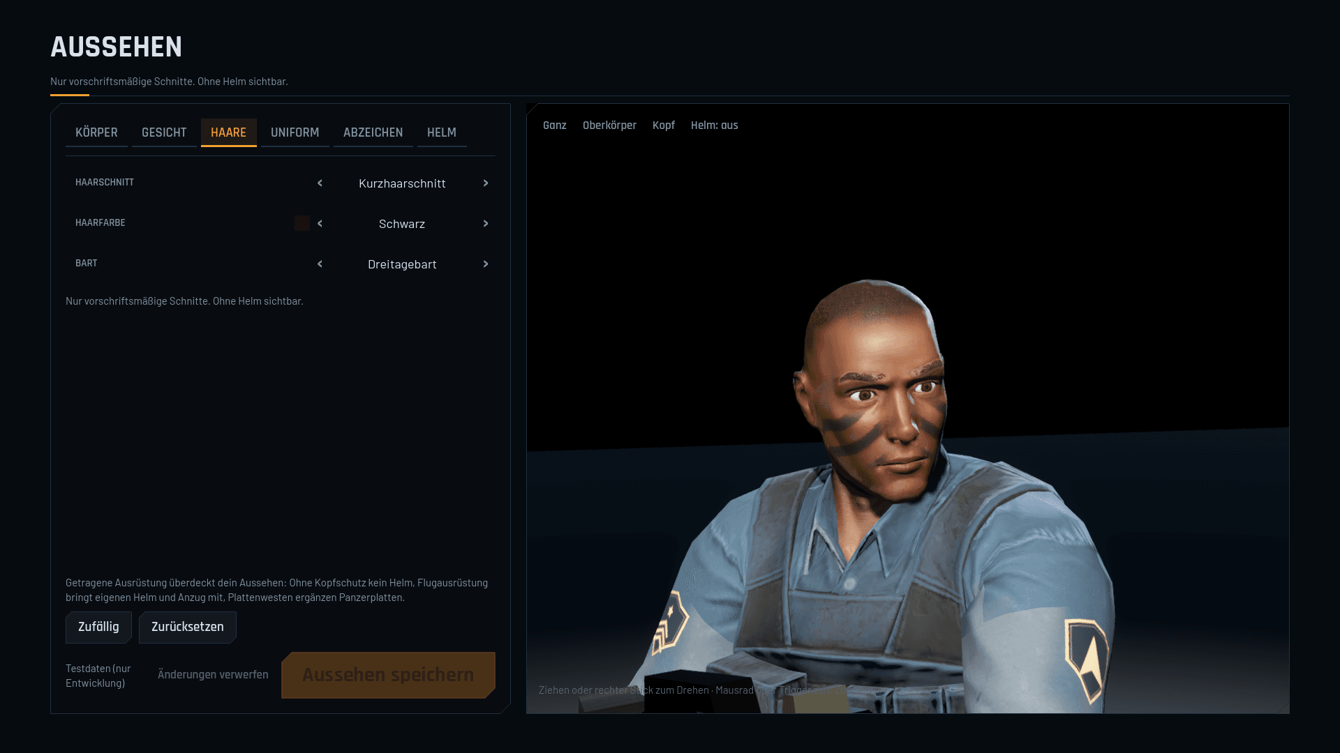 Other captures: Character editor face de
