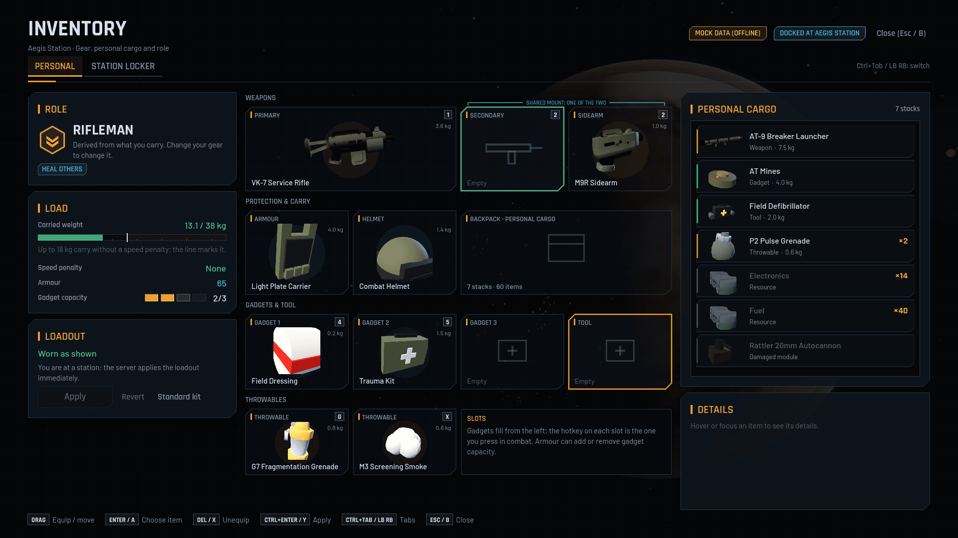 Other captures: Inventory drag