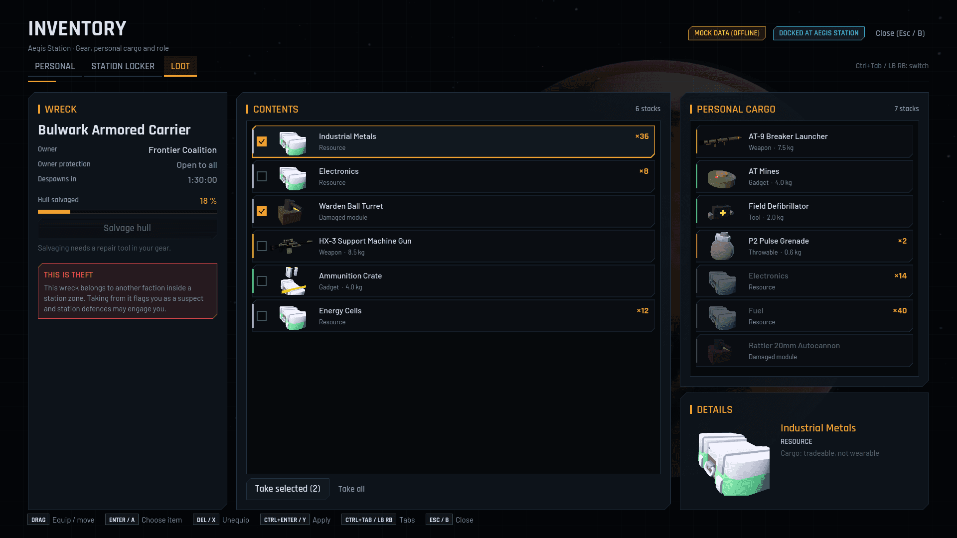 Other captures: Inventory loot