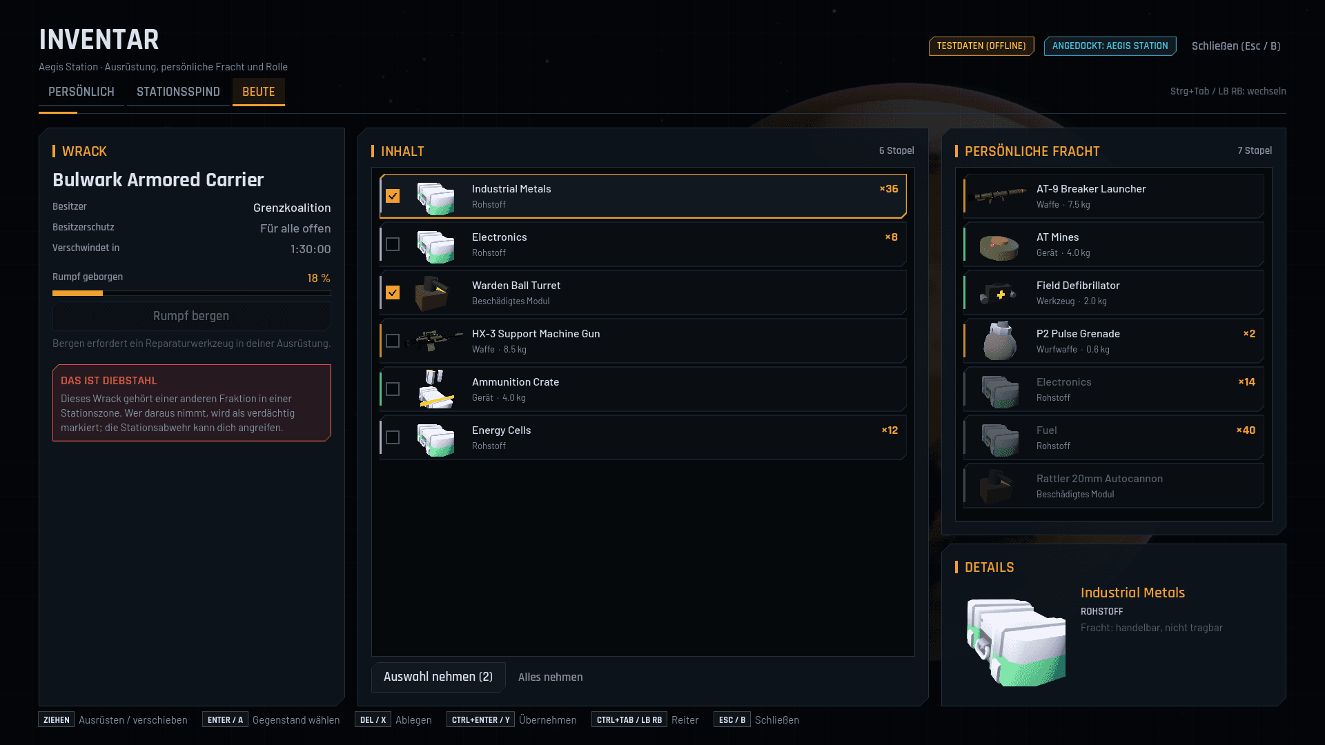 Other captures: Inventory loot de