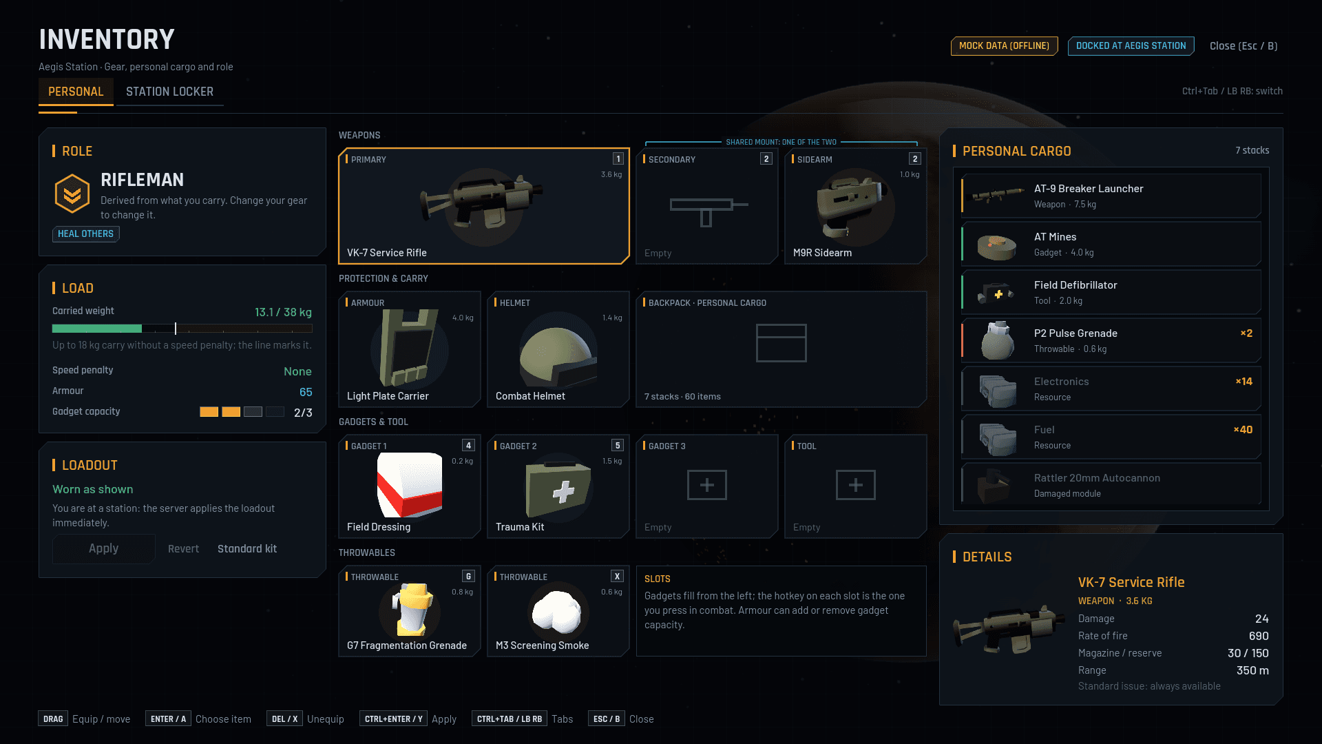 Other captures: Inventory personal