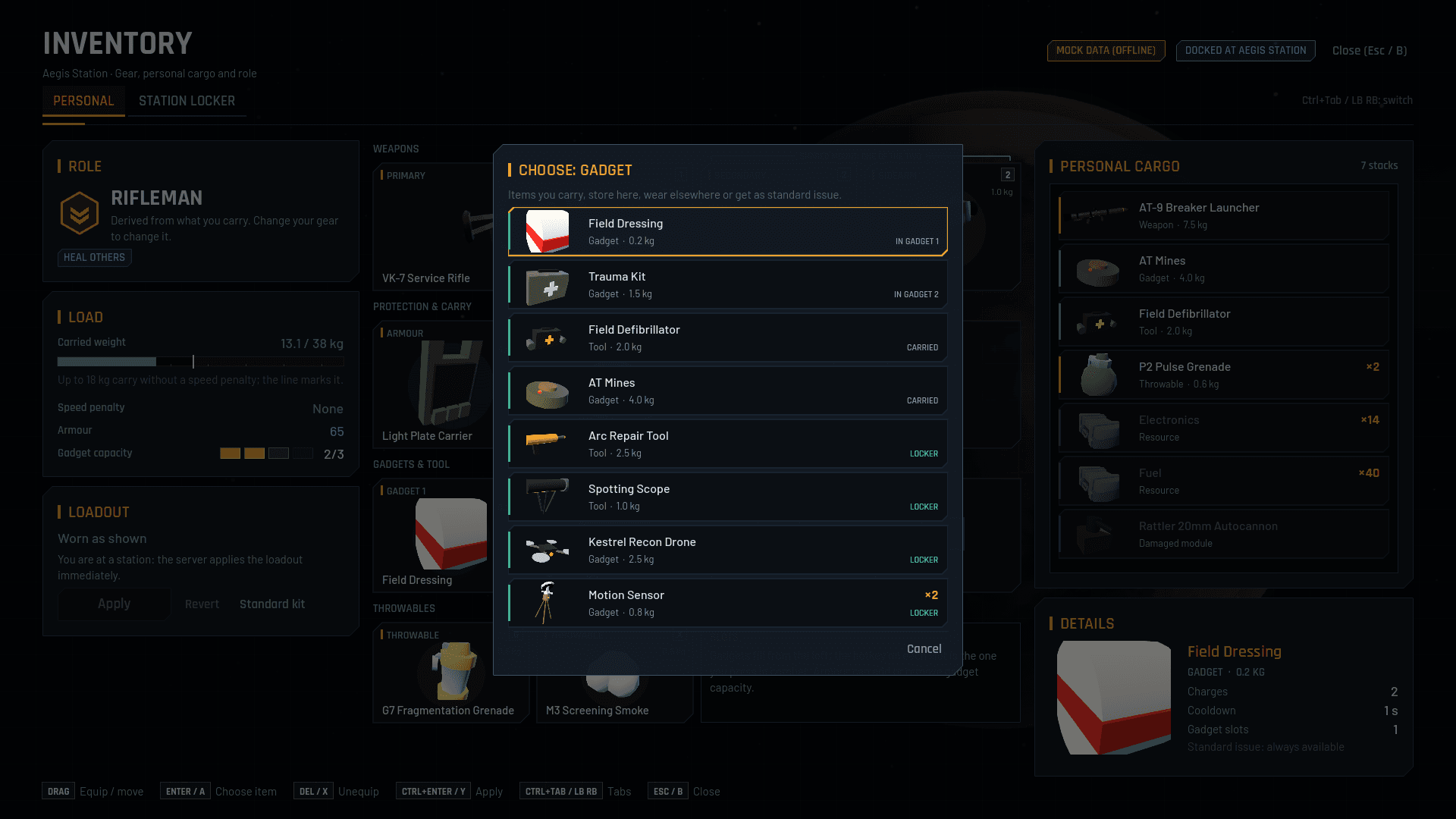 Other captures: Inventory picker