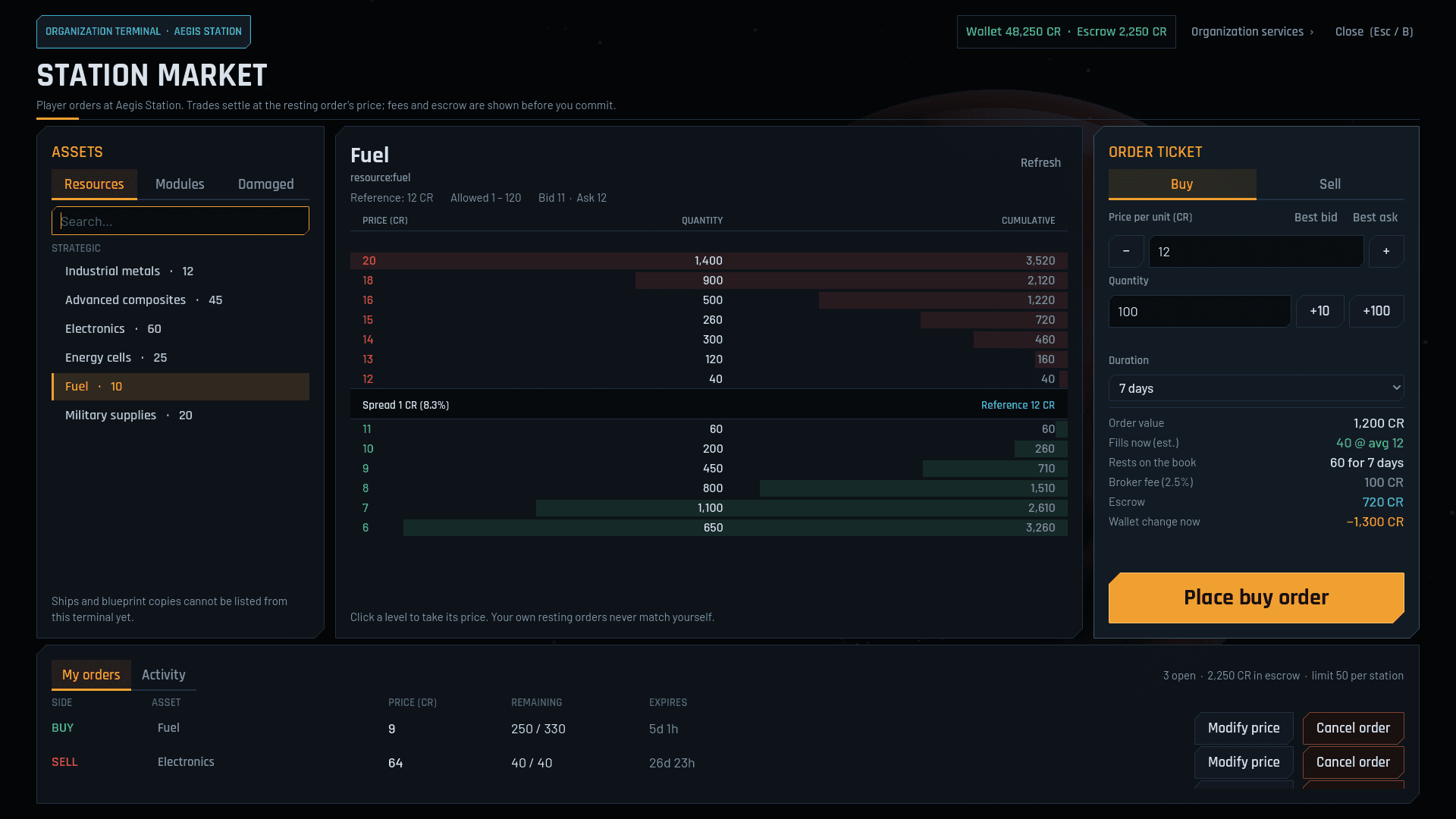 Other captures: Market ui ticket en