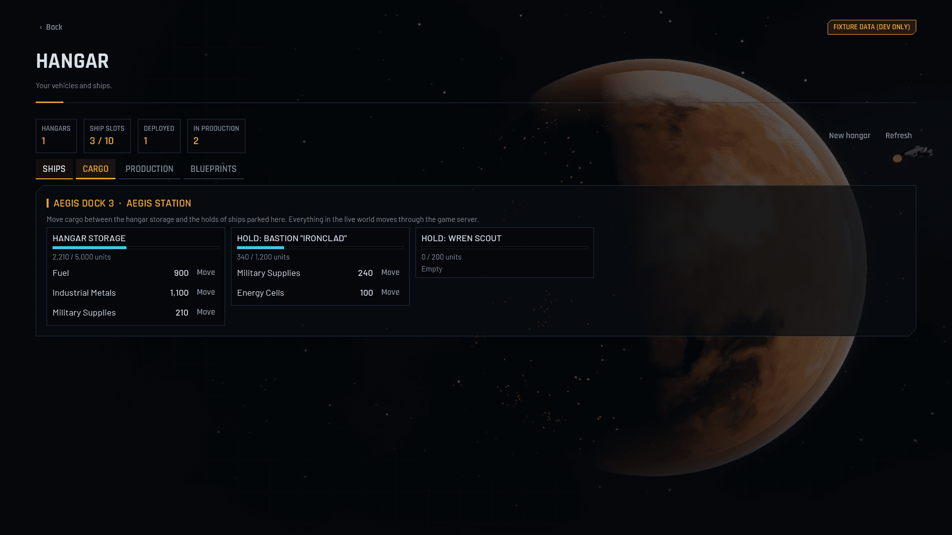 Other captures: Meta hangar cargo