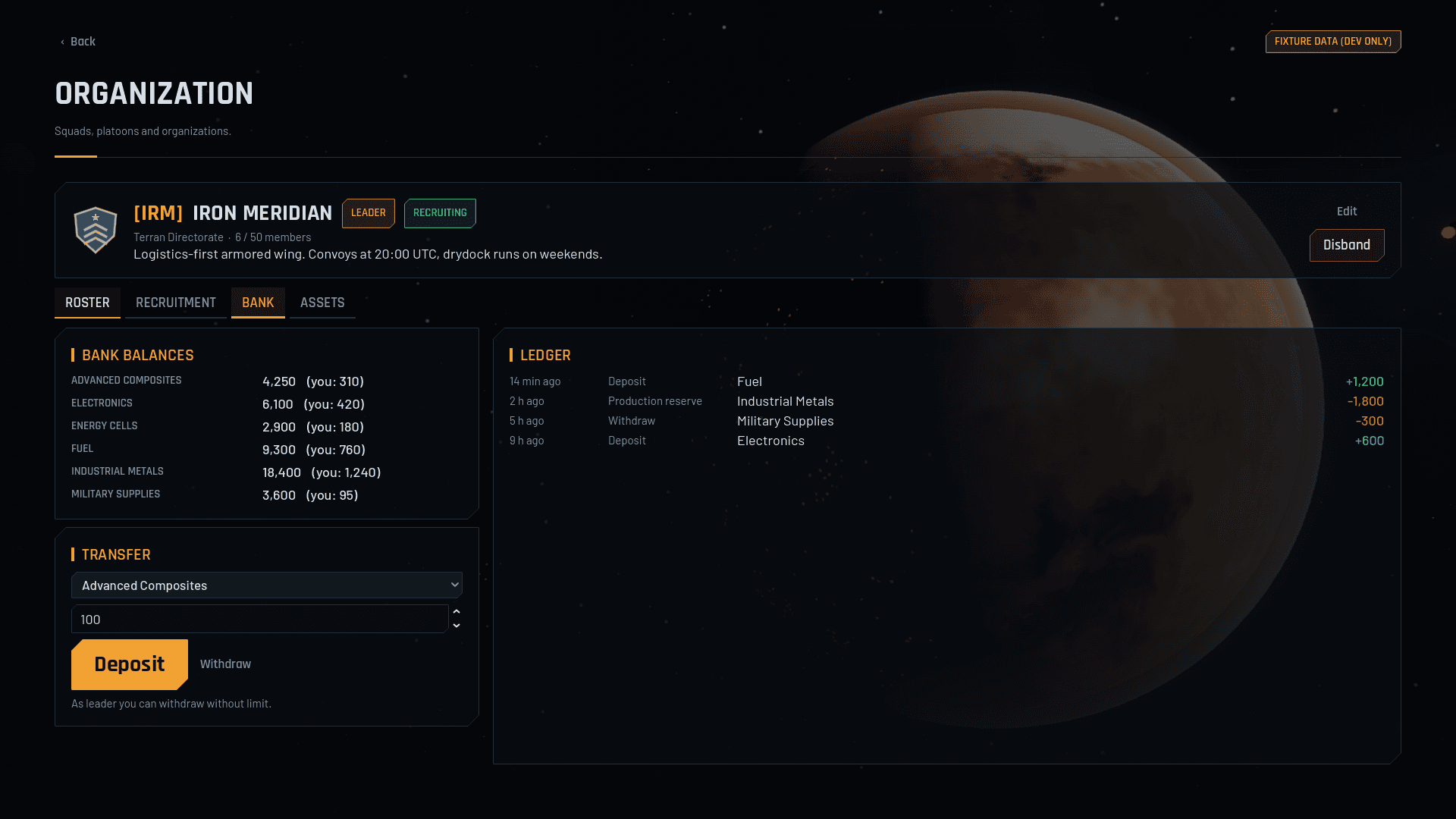 Other captures: Meta org bank