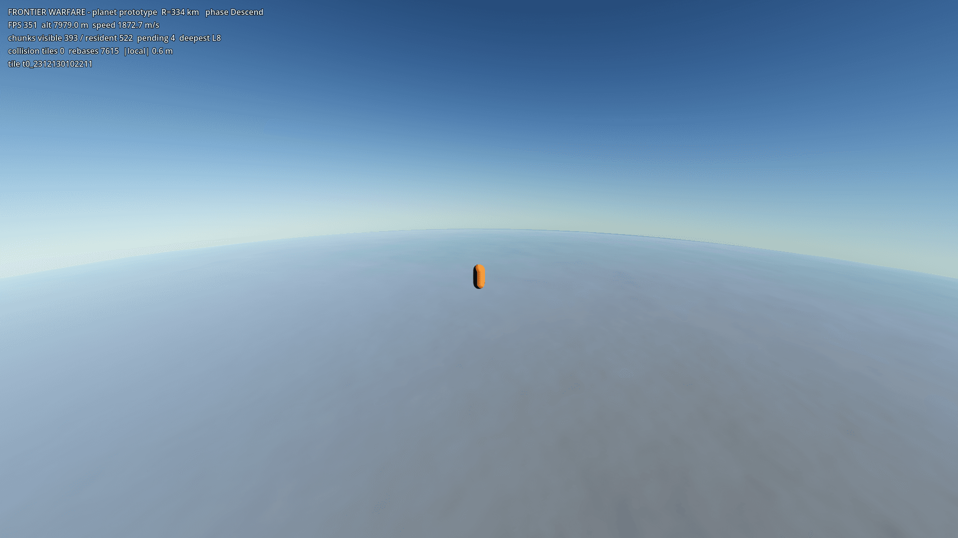 Other captures: Descent 8km