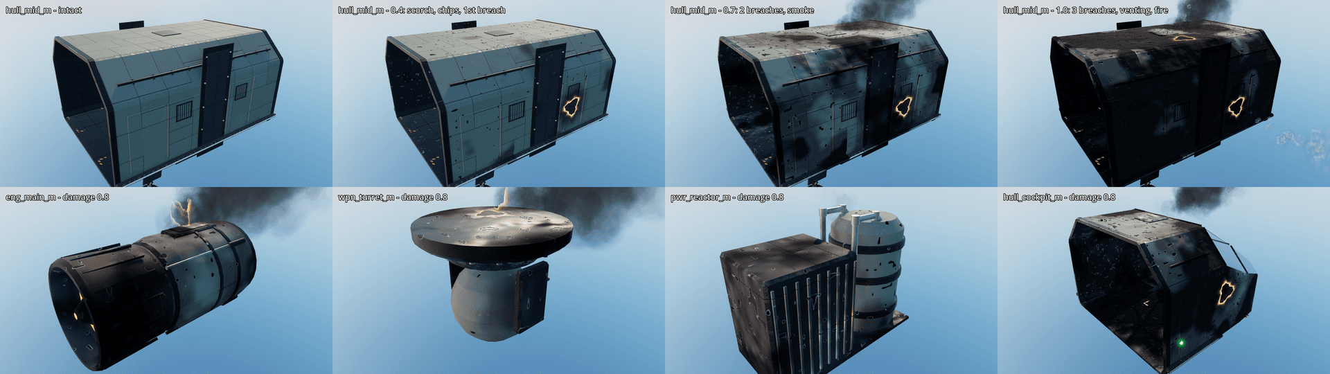 Other captures: Shipmodule damage exterior