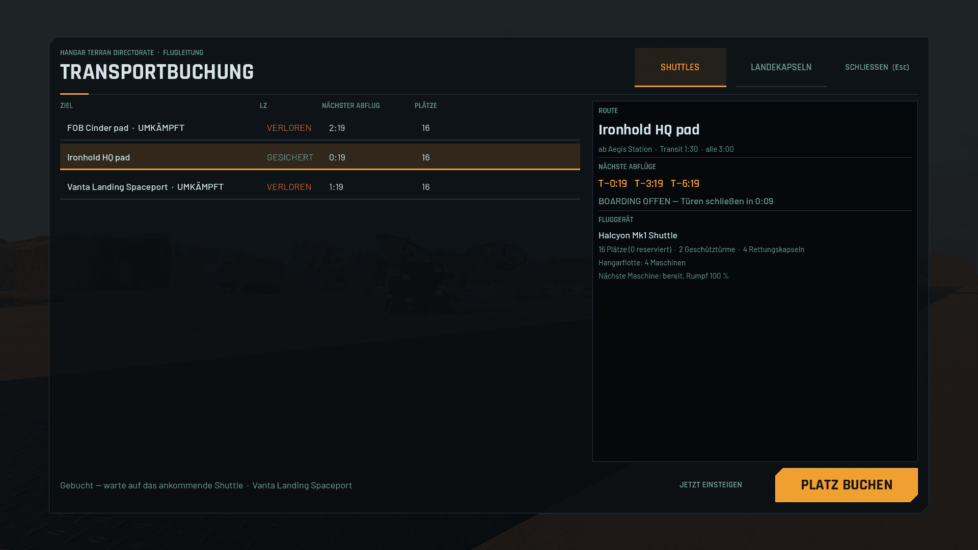Other captures: Transport ui booking de