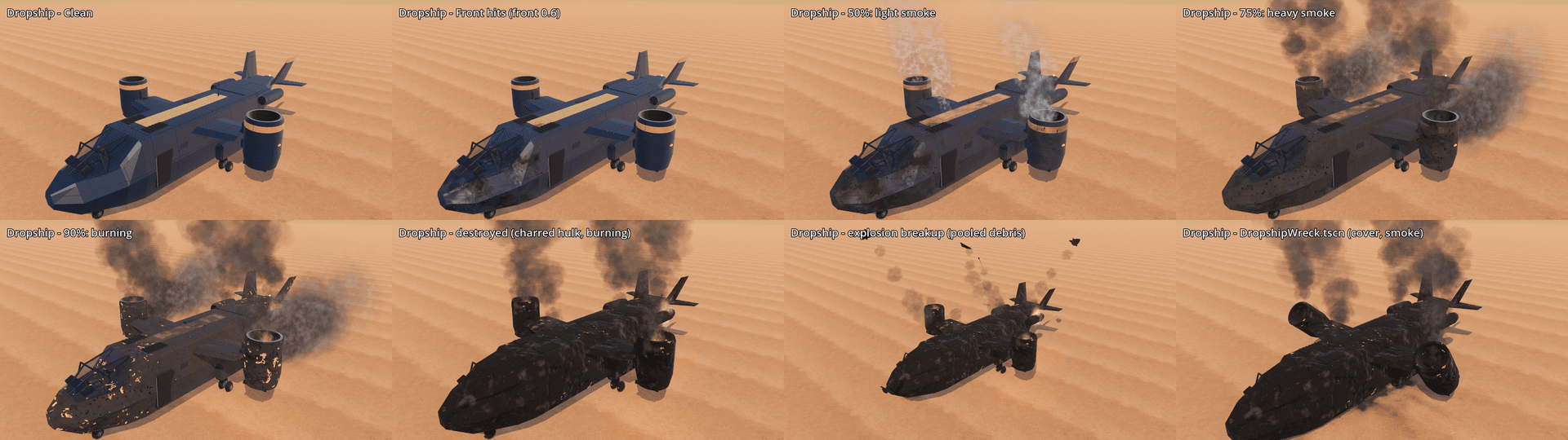 Other captures: Vehicle damage Dropship