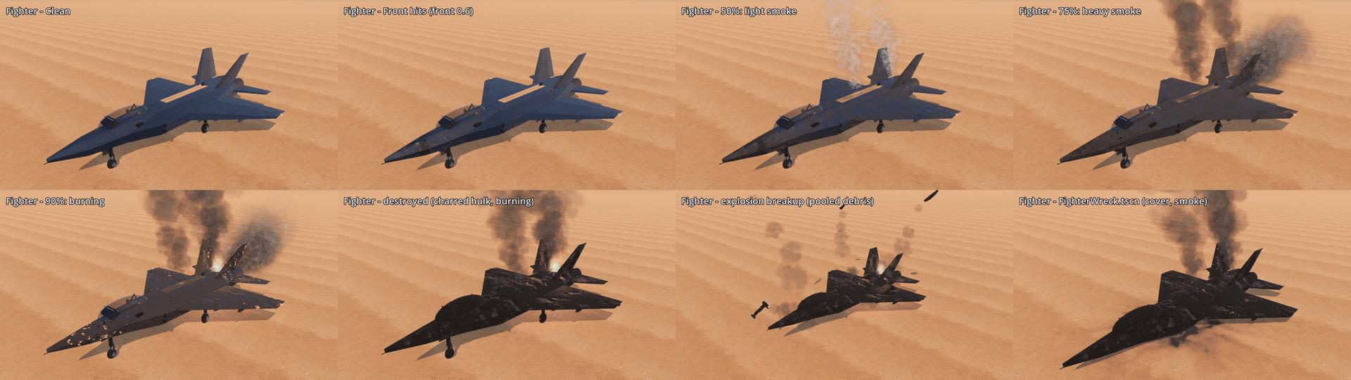 Other captures: Vehicle damage Fighter