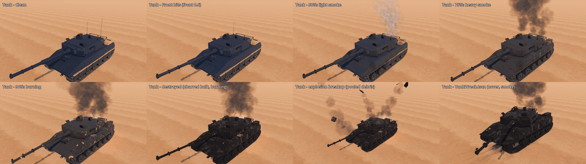 Other captures: Vehicle damage Tank