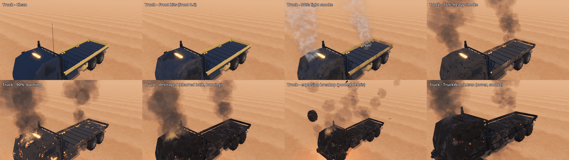 Other captures: Vehicle damage Truck
