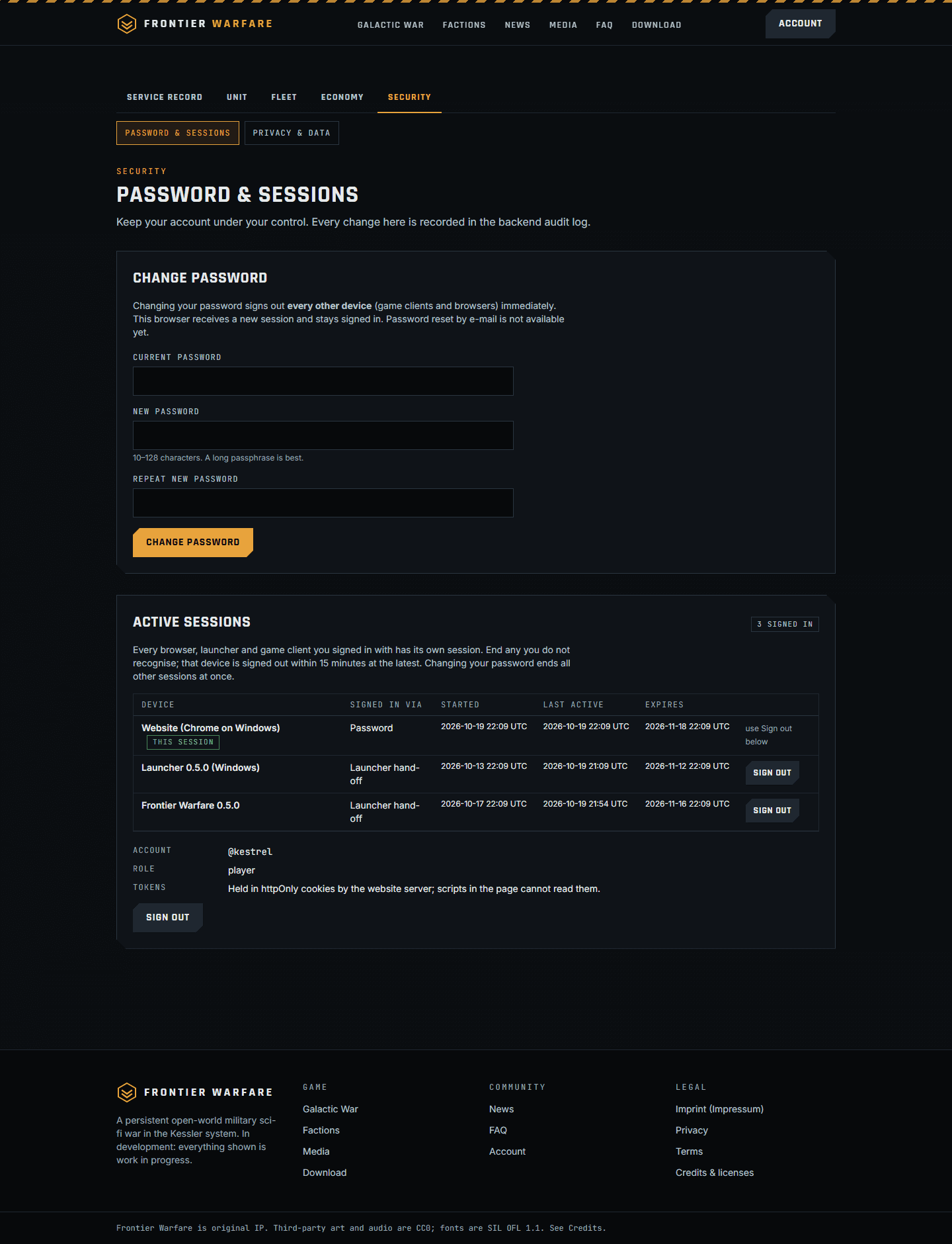 Other captures: Web2 account security
